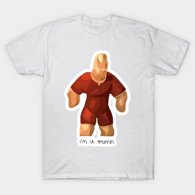 i'm a thumb sticker T-Shirt by nbtselftitledcd